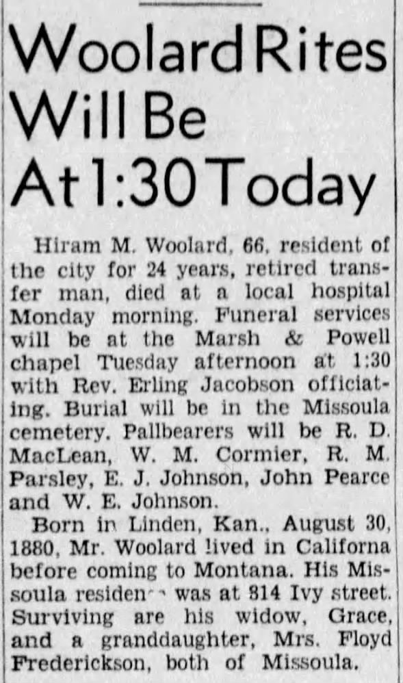 Clipping from The Missoulian